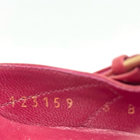 Vintage Gucci Interlocking G Charm Burgundy Pointed Toe Heeled Mules 6 - Picture 7 of 7